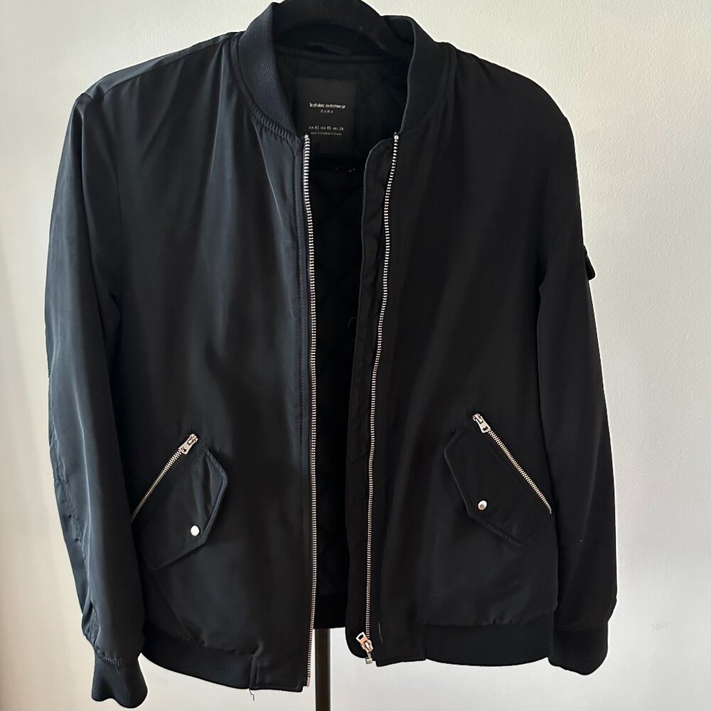 Zara/Trafaluc Black Bomber Jacket